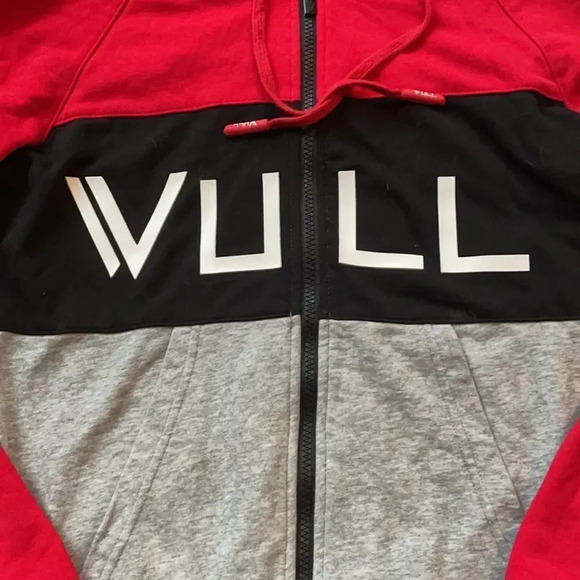 Vull full zip hoodie, red, black, gray. Women’s size XL - Picture 3 of 10
